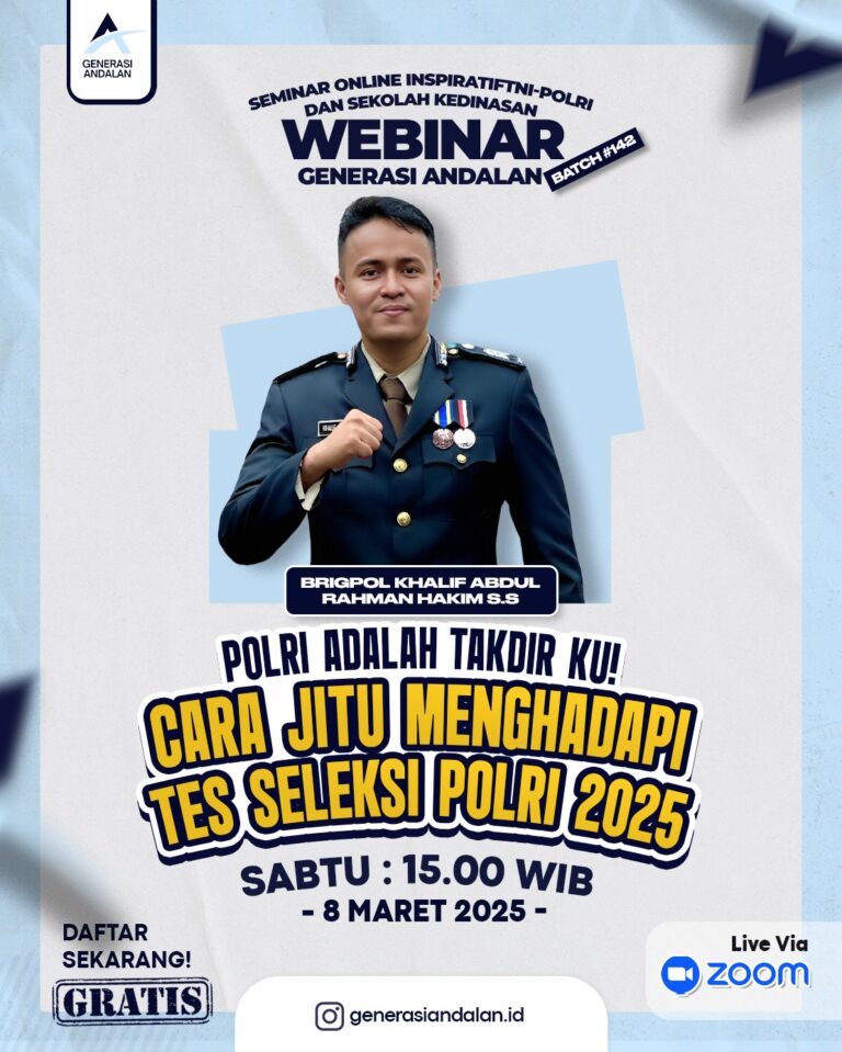 Webinar Gratis Batch 142 – Generasi Andalan